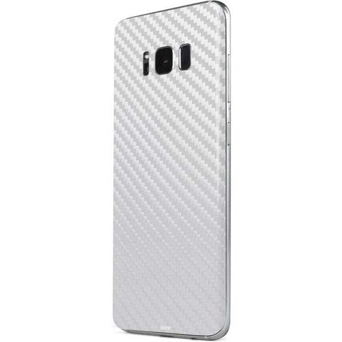 White Carbon Fiber Specialty Texture Material Galaxy S8 Plus Skin